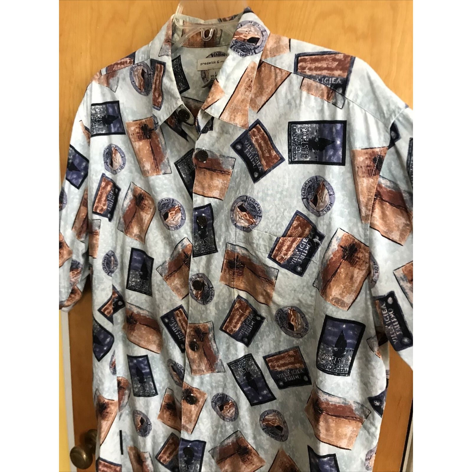 Other Preswick & Moore Vintage Men’s L Button Cotton Blend Shirt Size US L / EU 52-54 / 3 - 11 Thumbnail