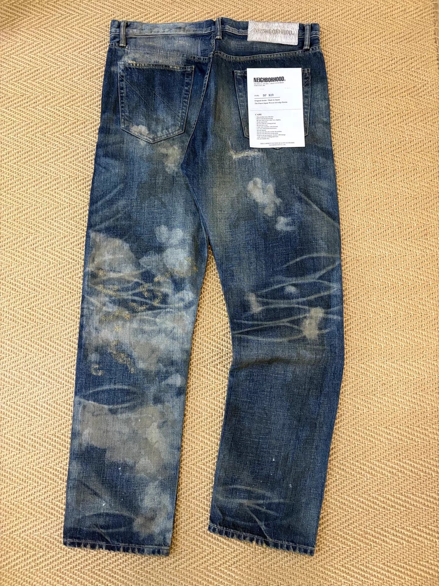 Neighborhood Neighborhood 24SS Mud Dye Washed Distressed Cut Jeans L Size US 34 / EU 50 - 2 Thumbnail