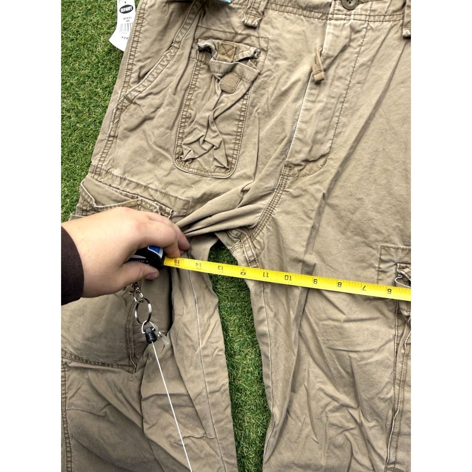 Old Navy Old Navy Cargo Pants Mens 32x32 Green Baggy Military Paratrooper Surplus Vintage Size US 33 - 7 Thumbnail