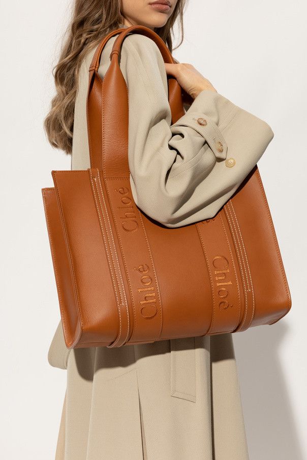 Chloe oc11z0525 Size: OS / Woody Tote Bag in Brown Size ONE SIZE - 2 Thumbnail