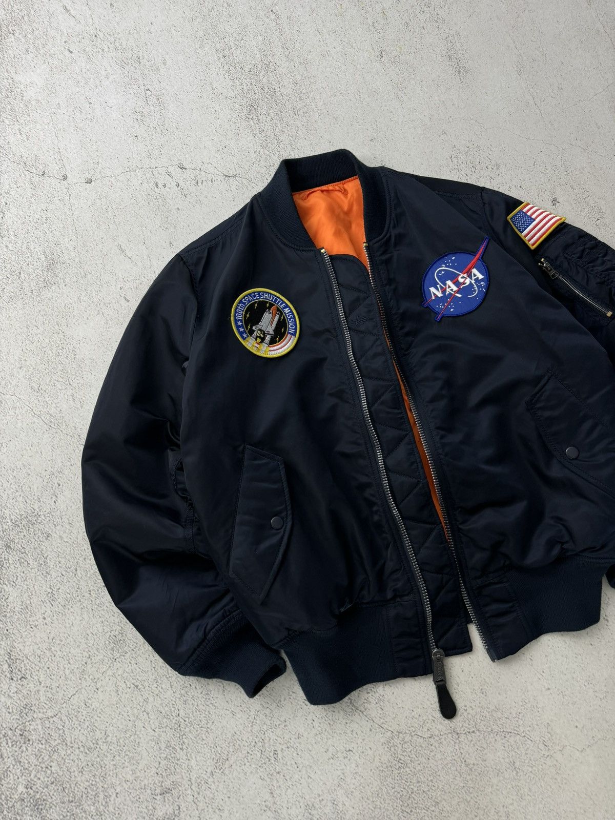 Alpha Industries × NASA Alpha Industries Space Nasa MA 1 Flyers Bomber Jacket Size US M / EU 48-50 / 2 - 4 Thumbnail
