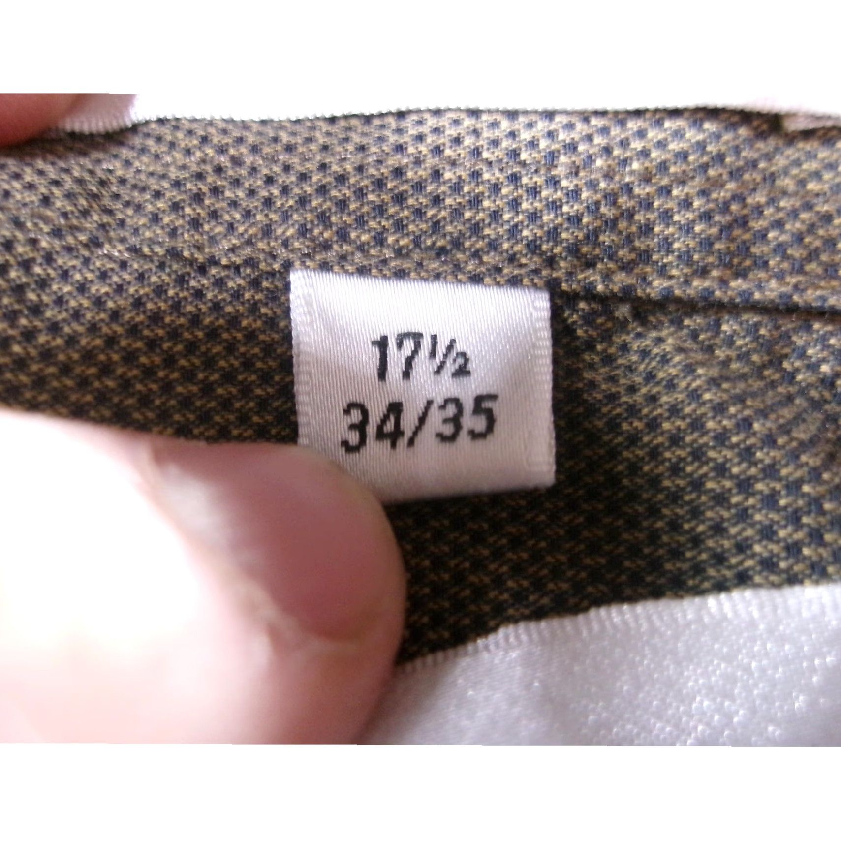 Van Heusen Van Heusen Mens Shirt 17.5 Olive Green Pique Office Casual Classic Button Up Size US XXL / EU 58 / 5 - 7 Thumbnail
