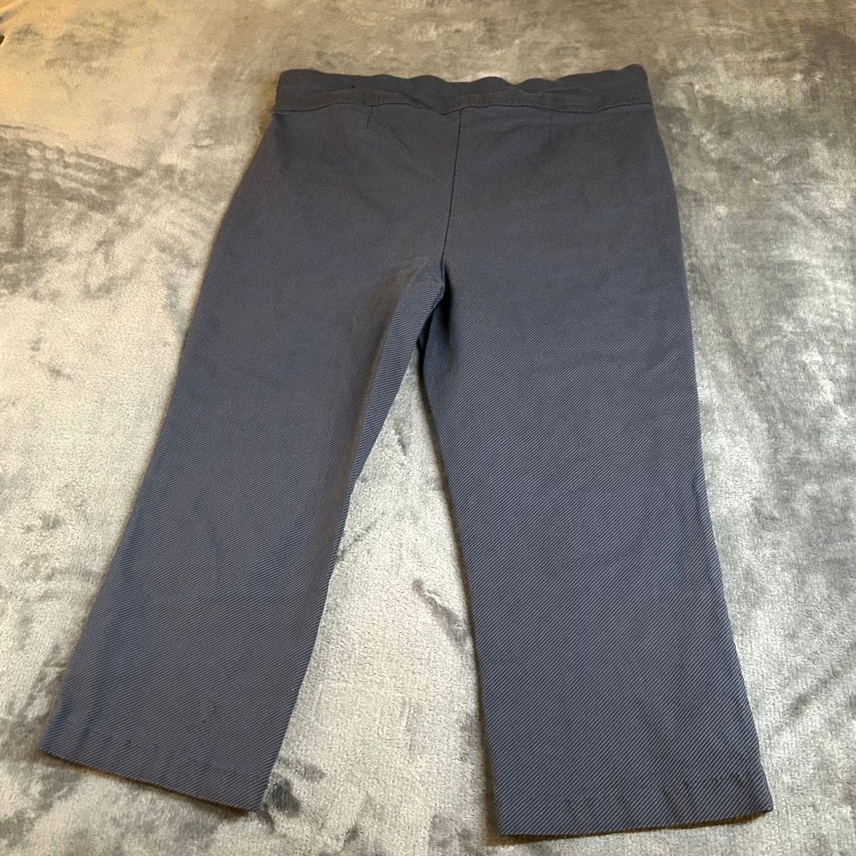 Vintage Maurices Cropped Pants Career Elastic Waist Pull On Blue Womens XL Pants Striped Wide-Leg Casual Workwear Mens?? Size 40" / US 18 - 4 Thumbnail