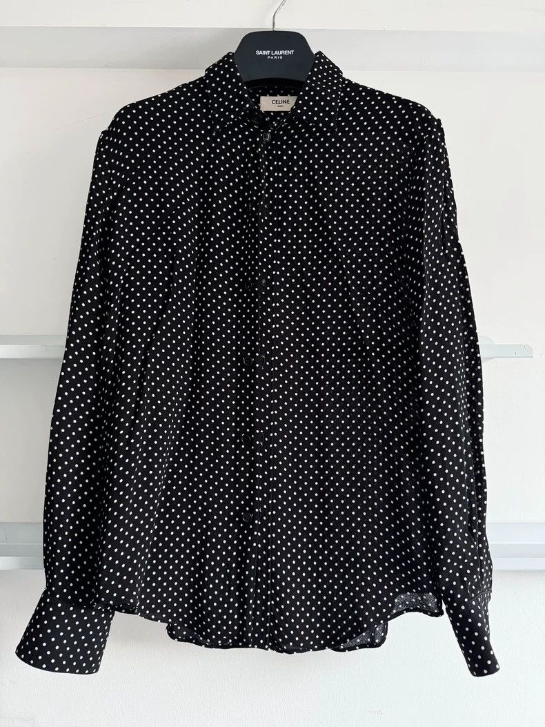 Celine Celine size 39 20SS polka-dot shirt 2503-Nextarrow Size US M / EU 48-50 / 2 - 1 Thumbnail