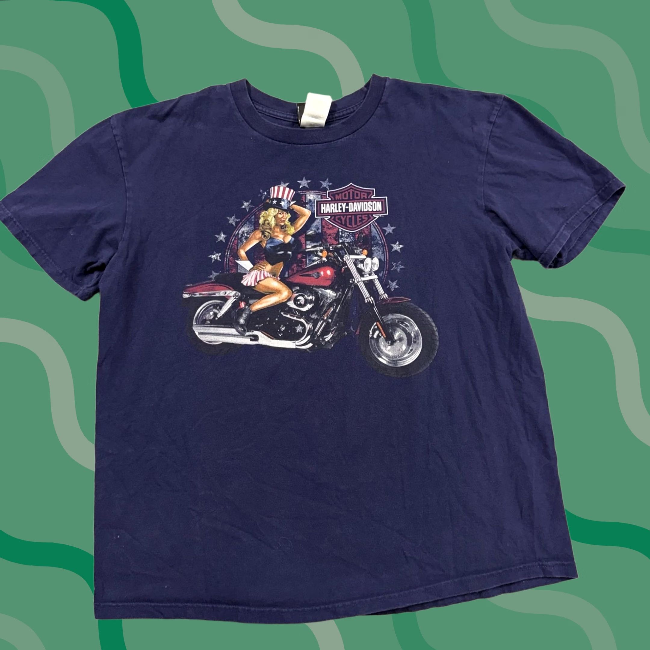 Harley Davidson Harley Davidson T-shirt Two-Sided Sexy Pinup Girl