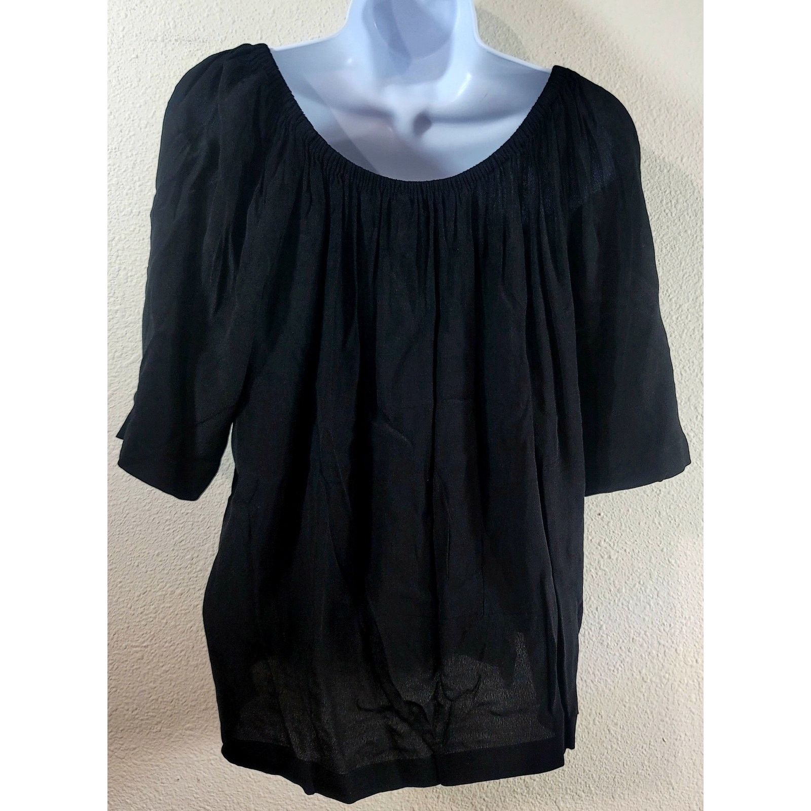 Other Ann Taylor Loft Black Boat Collar Raglan Top Medium Size M / US 6-8 / IT 42-44 - 2 Thumbnail