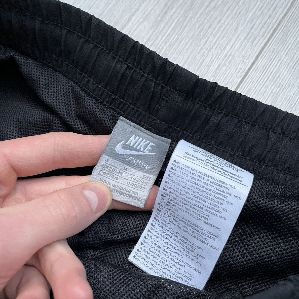 Nike × Vintage Nike 00s Vintage Air Max Drill Y2K Nylon Baggy Pants S size Size US 31 - 9 Thumbnail