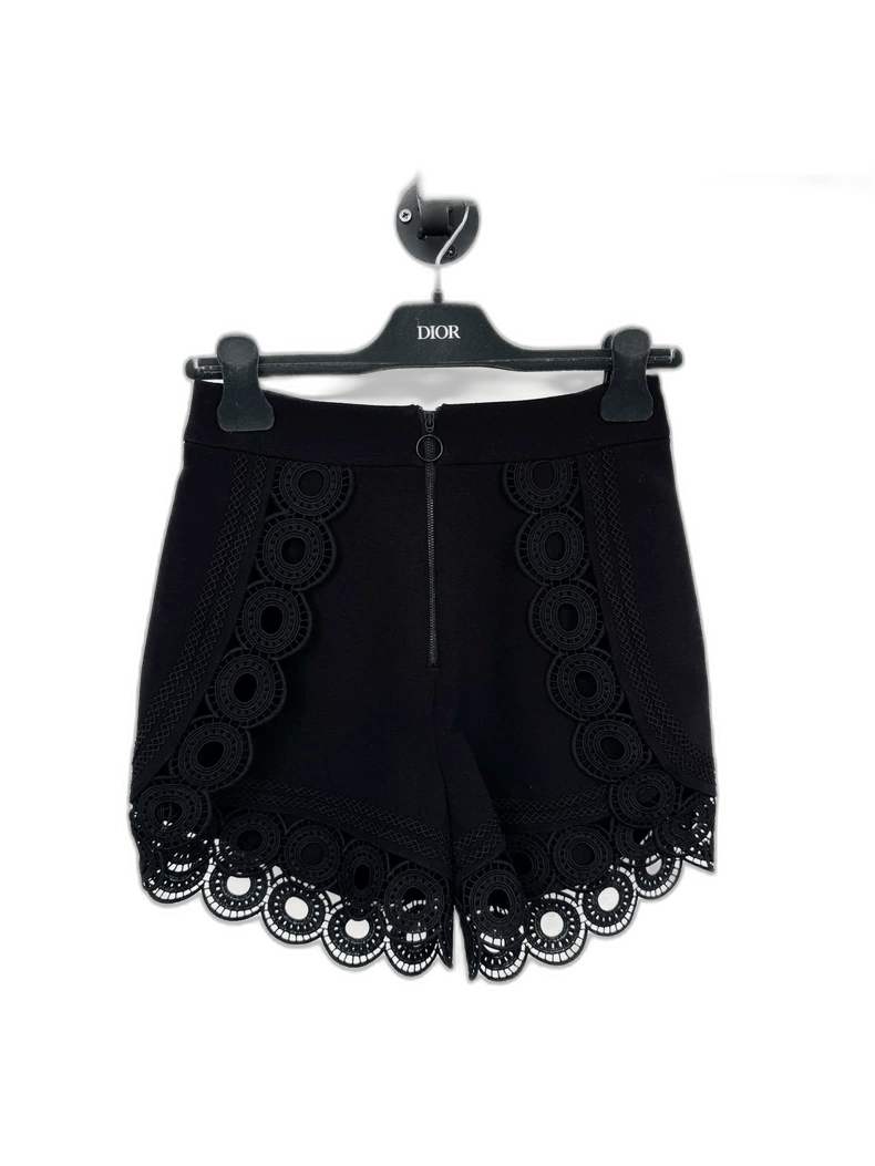 Self-Portrait Self-portrait Black Embroidered Shorts UK6 Size 26" / US 2 / IT 38 - 1 Thumbnail