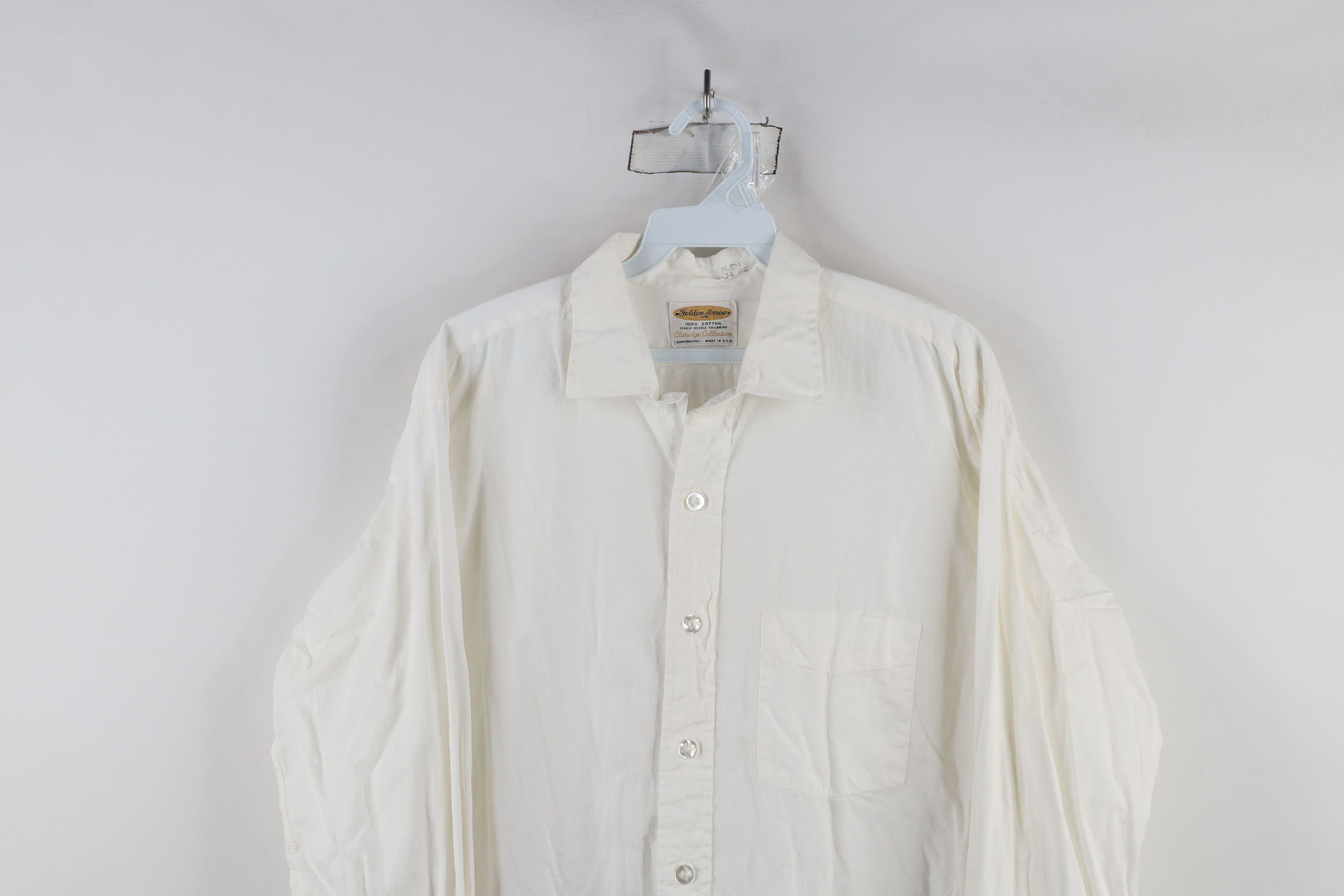 Vintage Vintage 60s Streetwear French Cuff Collared Button Shirt USA Size US M / EU 48-50 / 2 - 2 Thumbnail