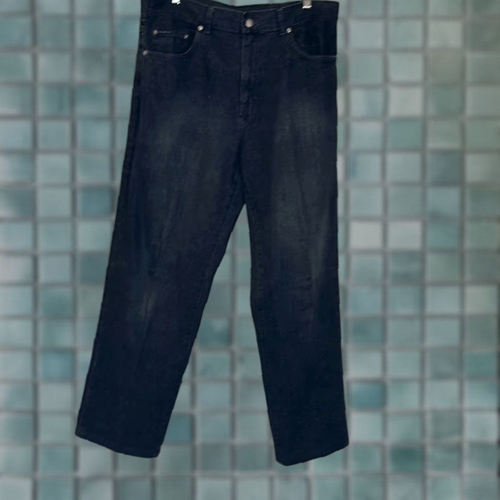 Calvin Klein Calvin Klein Mens Black Straight Leg Jeans 36 32 100% Cotton Jeans Men Black Straight 36 32 Regular Mens Size US 36 / EU 52 - 1 Thumbnail