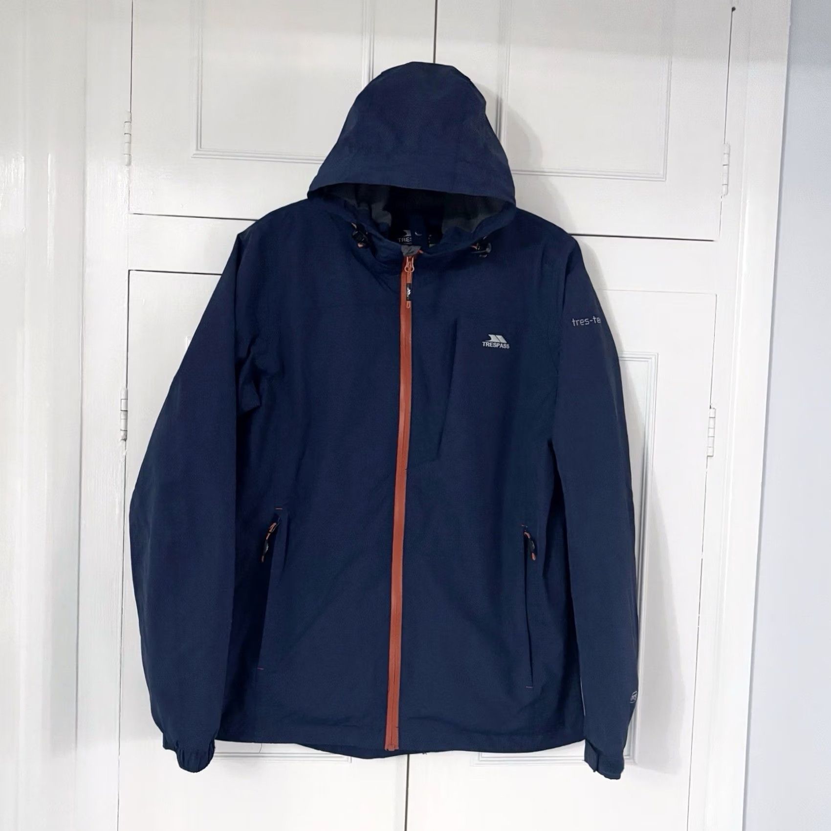 Vintage Trespass Hilman II Waterproof Jacket - XS Men Blue Hooded Zip Up - Vintage Size US XS / EU 42 / 0 - 2 Thumbnail
