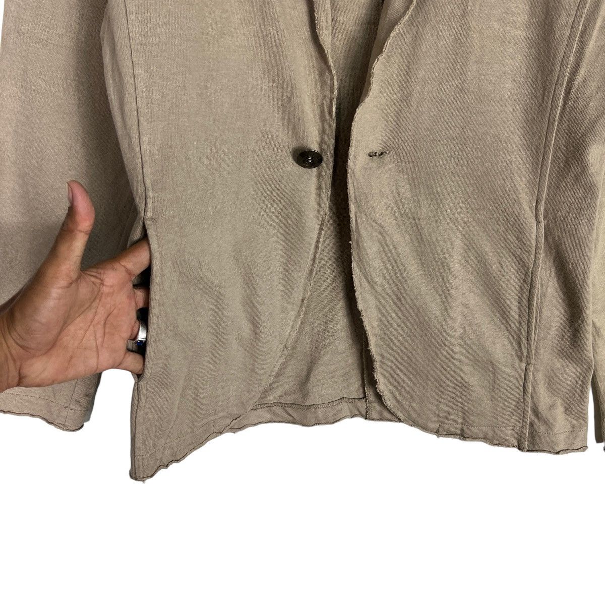 Japanese Brand 🔥 STUCK COTTON ONE BUTTON LAZER CARDIGAN JACKET Size US M / EU 48-50 / 2 - 7 Thumbnail