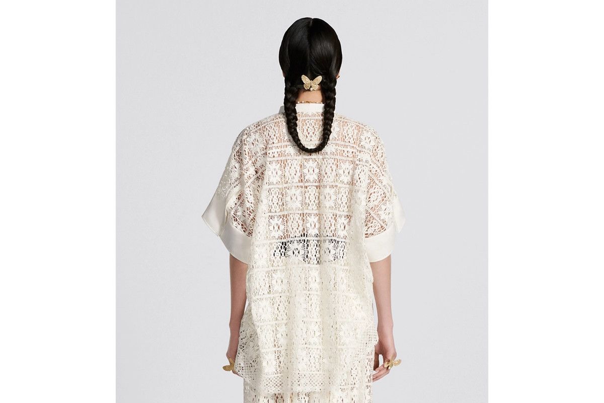 Dior o1bcso1str0225 Blouse in Ecru Size L / US 10 / IT 46 - 5 Thumbnail