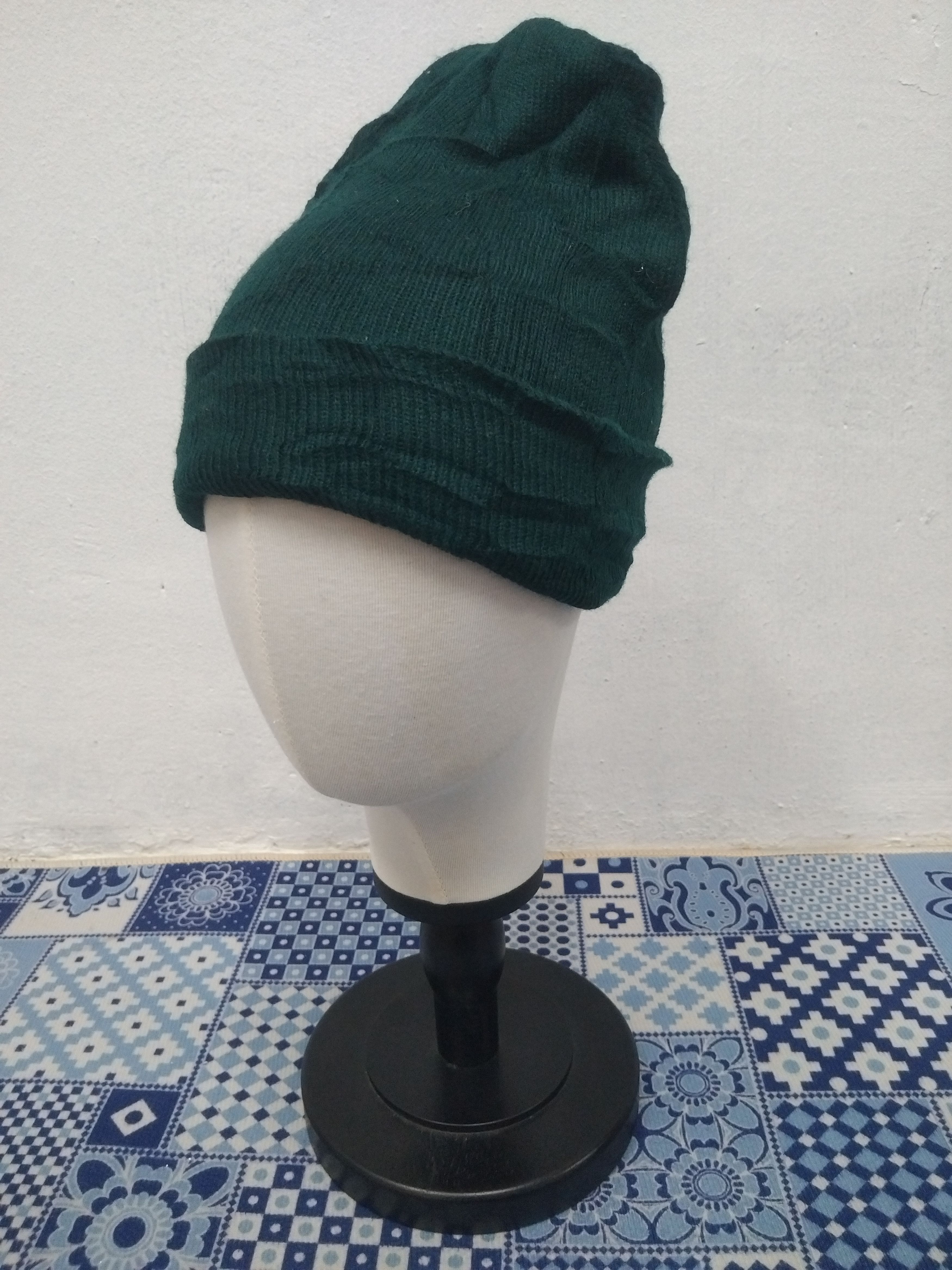 Japanese Brand 💥Unbranded green colour beanie Size ONE SIZE - 4 Thumbnail