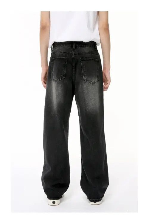 Other Street Fashion Washed Straight-Leg Ripped Jeans Size US 32 / EU 48 - 5 Thumbnail