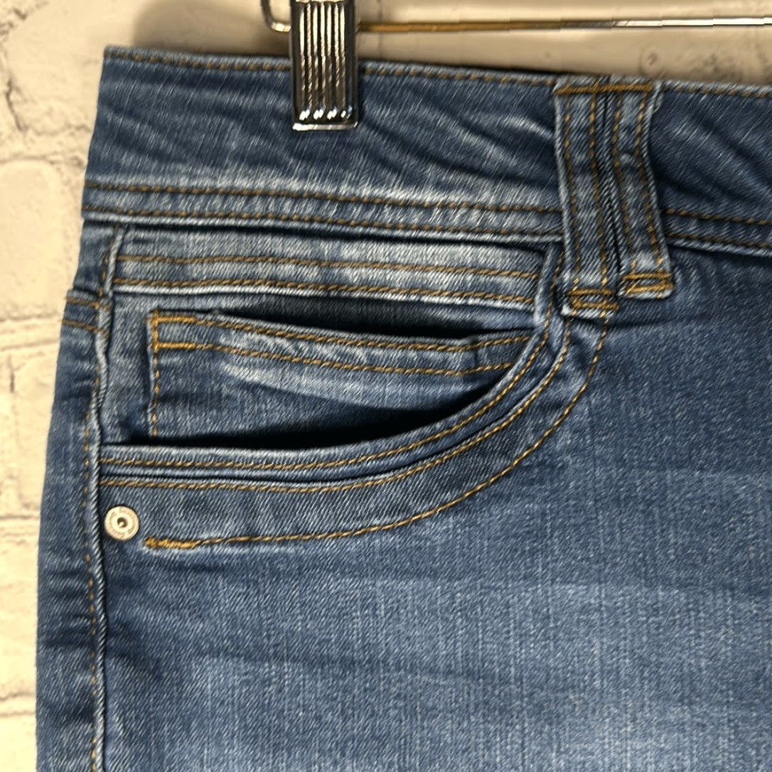 Vintage Democracy Womens Ab Technology Skinny Jeans 14 Blue Jeans Womens 14 Tapered Regular Holes Back Leg Size 36" / US 14 / IT 50 - 3 Thumbnail