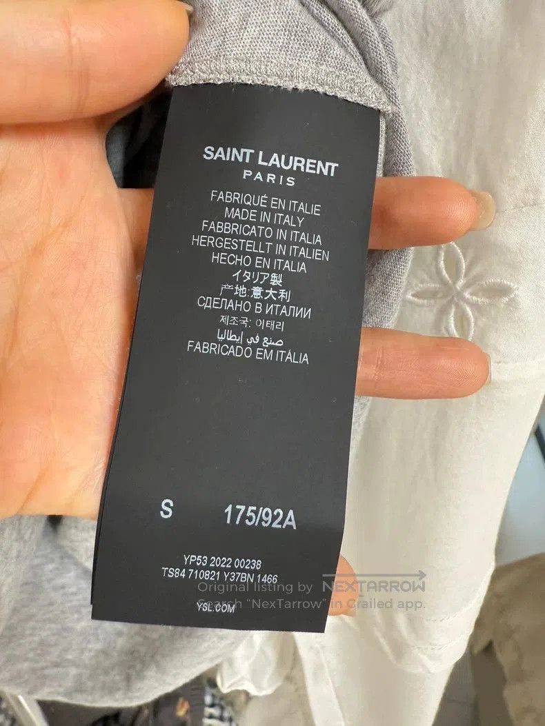 Yves Saint Laurent Saint Laurent Logo Print T-Shirt Size US S / EU 44-46 / 1 - 5 Thumbnail