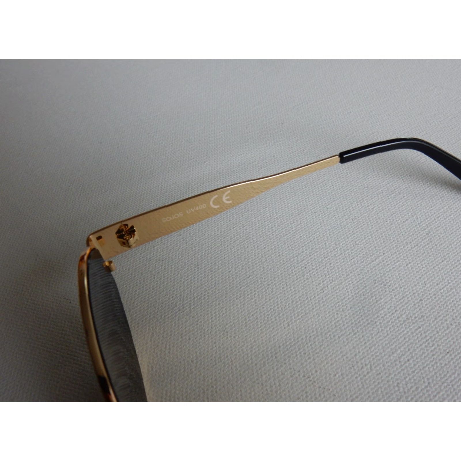 Vintage VINTAGE Sojos Women's Sunglasses Gold 55mm 19mm 145mm Small Scratches Size ONE SIZE - 4 Thumbnail