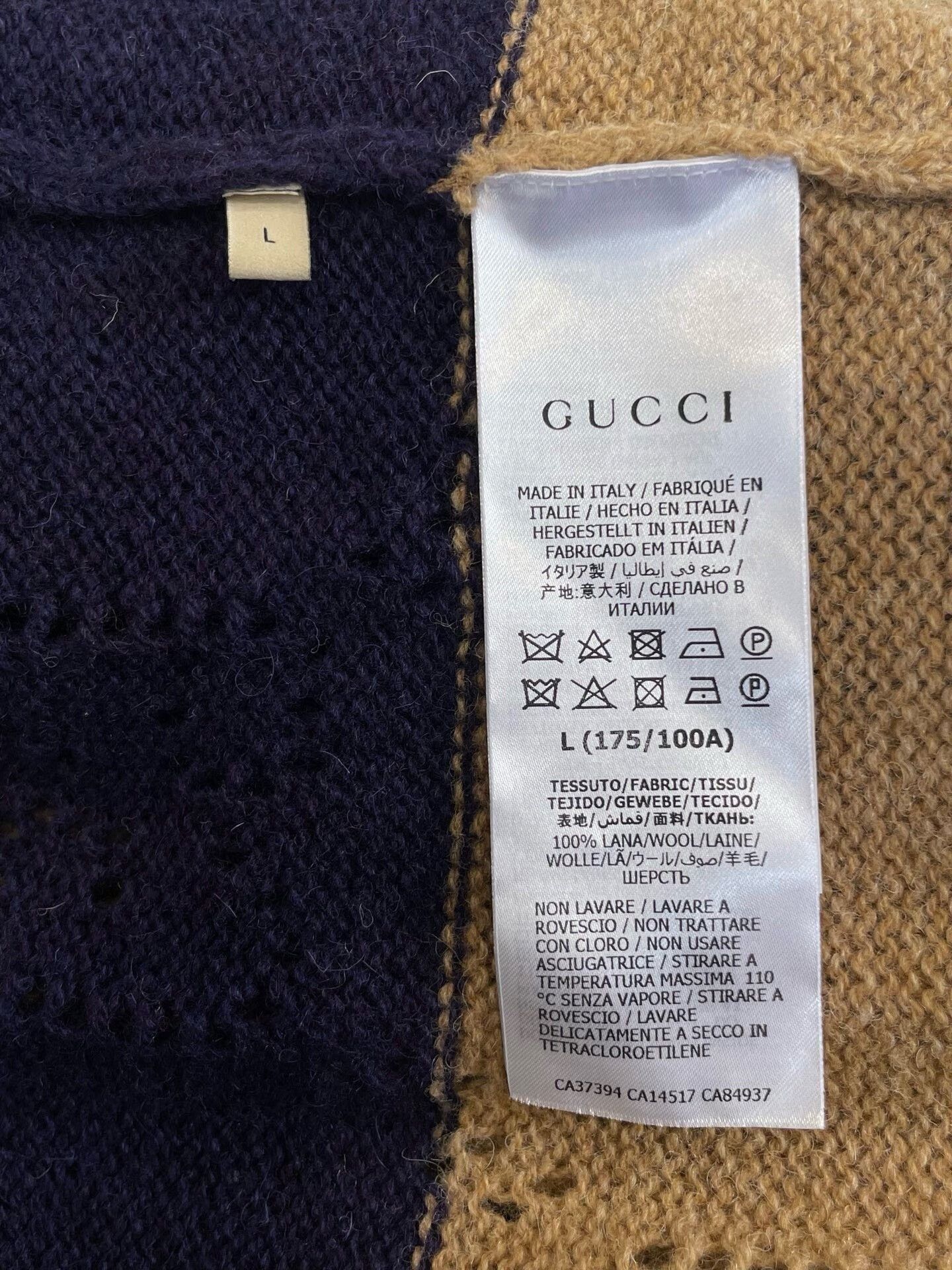 Gucci beige striped knit sweater by gucci Size US L / EU 52-54 / 3 - 6 Thumbnail