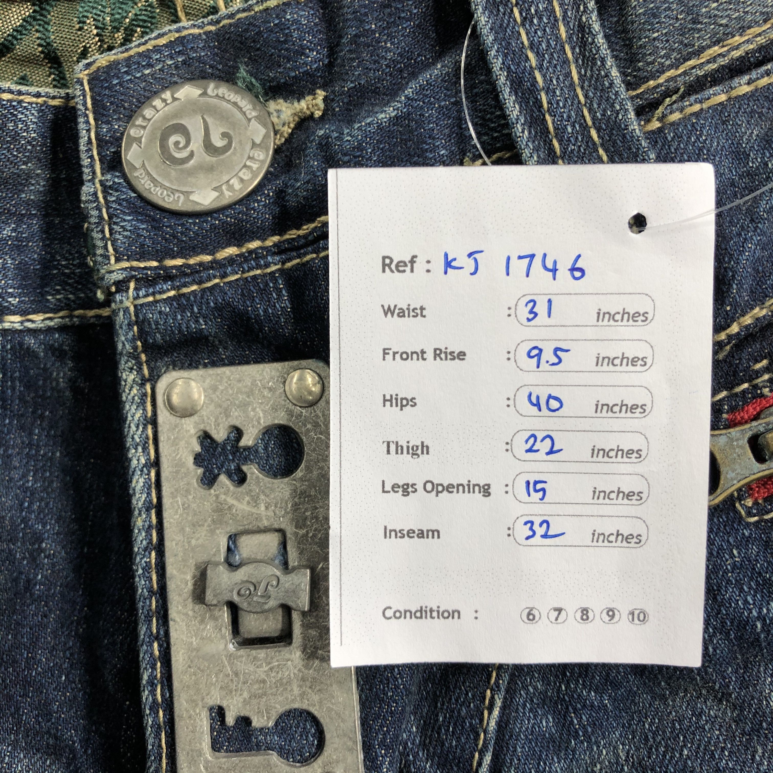 Japanese Brand Japanese Brand Crazy Leopard Bush Pants Jeans KJ1746 Size US 31 - 13 Thumbnail