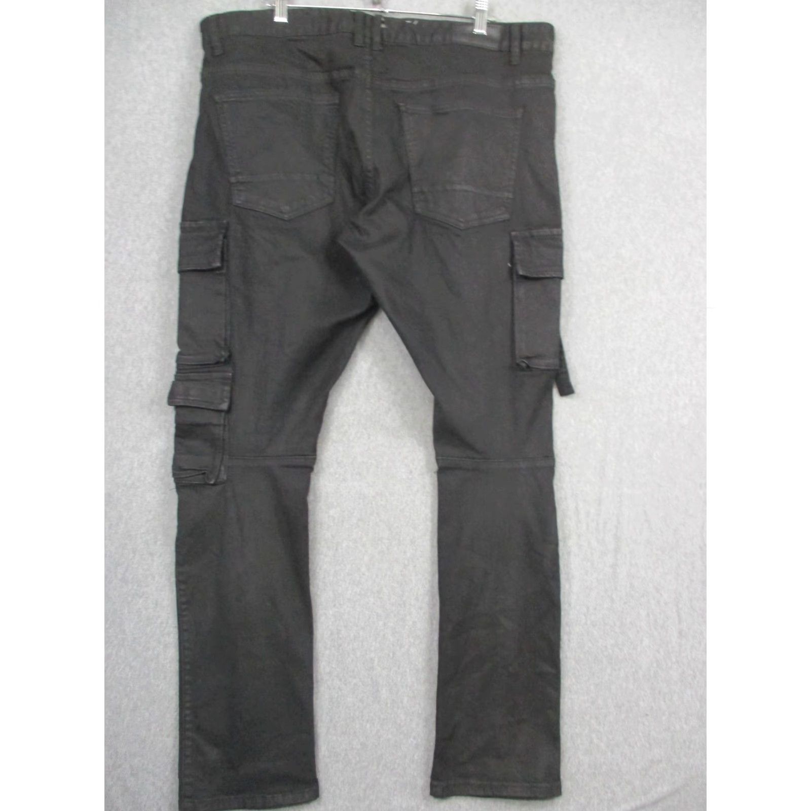 Vintage Smoke Rise Jeans Mens 40x32 Black Cargo D-Ring Utility Stretch Pockets JP22607 Size US 40 / EU 56 - 7 Thumbnail