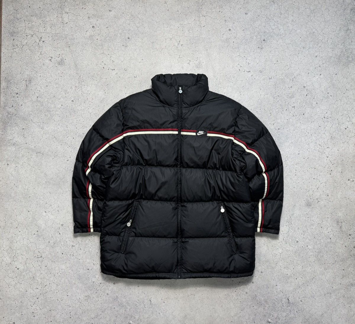 Nike Swoosh Vintage Down Puffer Jacket Y2K Drill Rare Hype