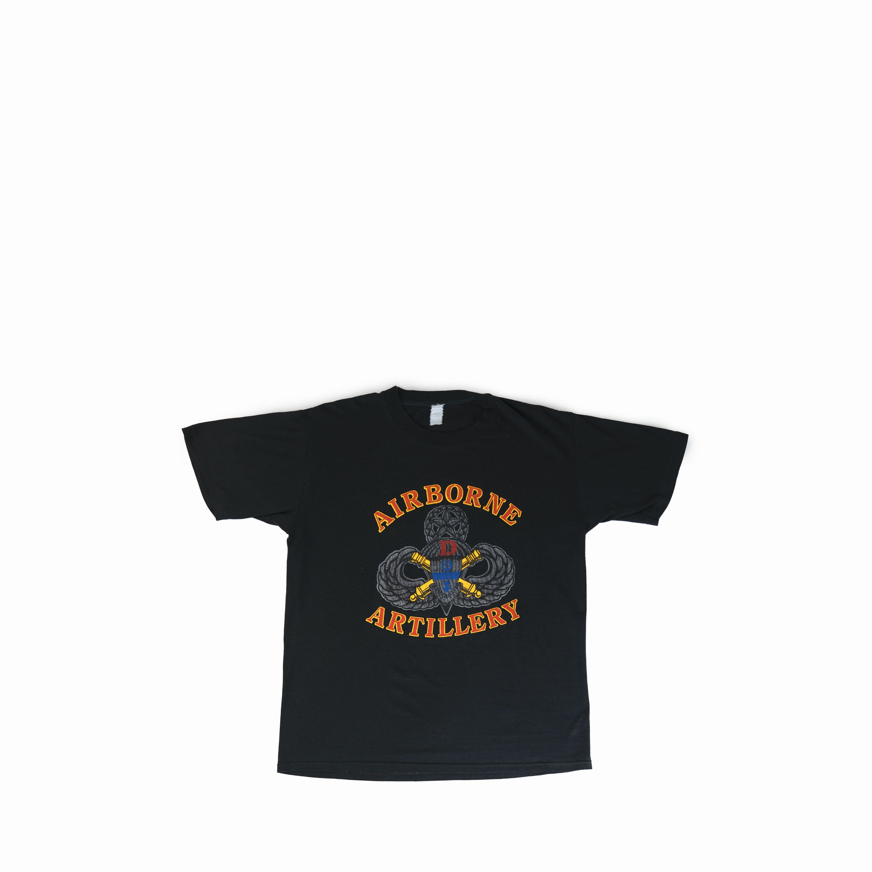 Vintage Vintage 1980's Military Paratrooper Pink FLoyd Tee Shirt Size US L / EU 52-54 / 3 - 1 Thumbnail