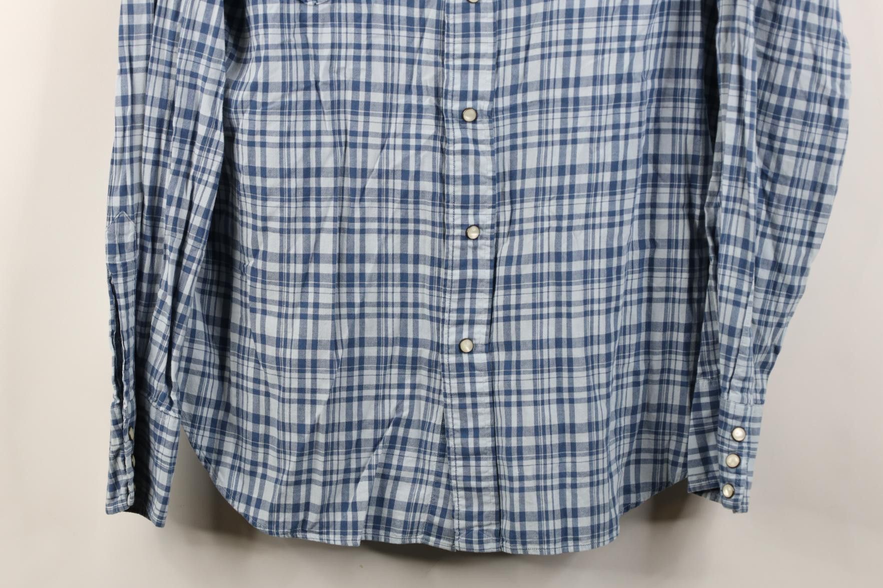Polo Ralph Lauren Vintage 90s Ralph Lauren Pearl Snap Button Shirt Blue Plaid Size US S / EU 44-46 / 1 - 3 Thumbnail