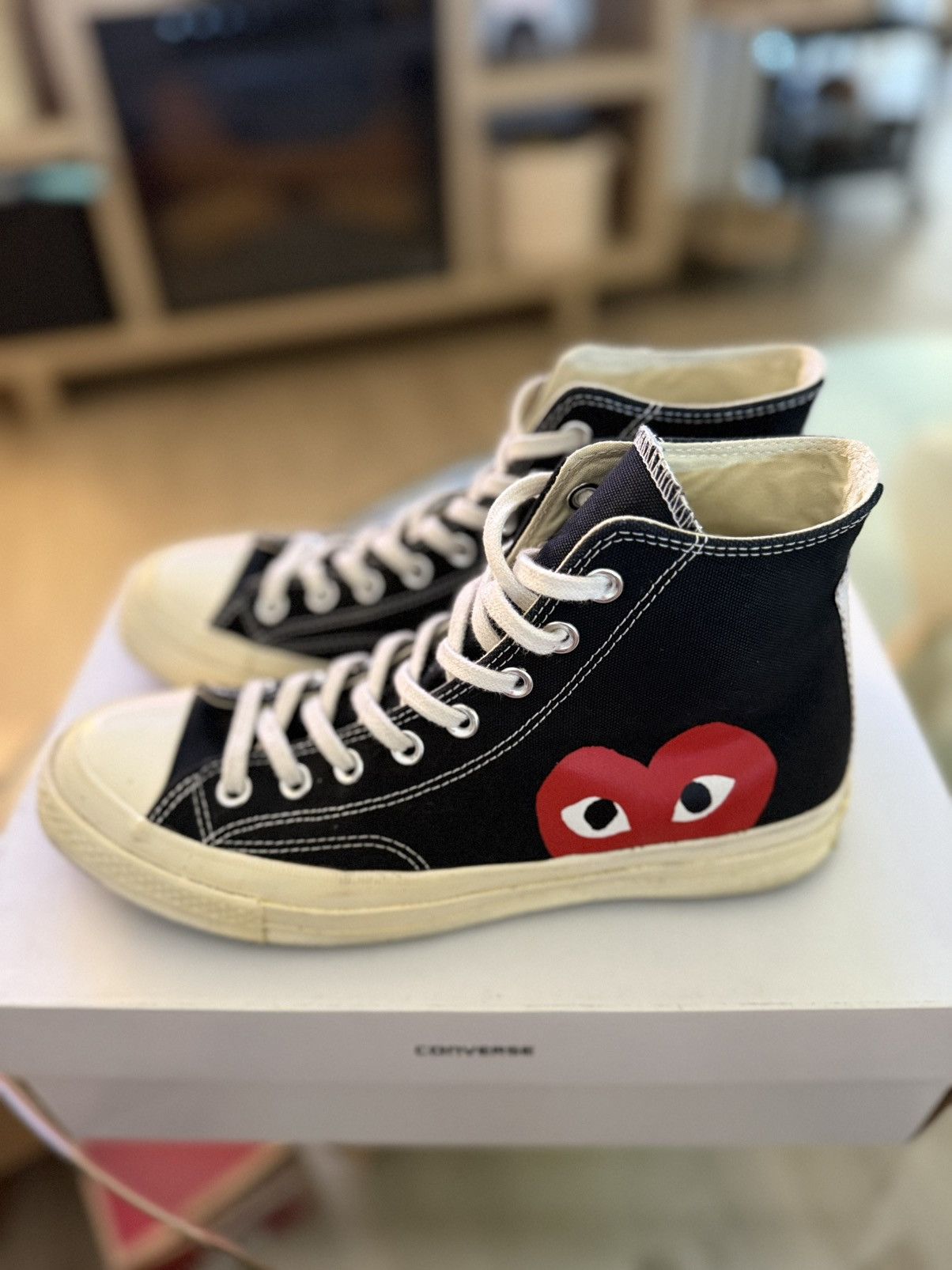 Comme des Garcons × Converse Converse Play Comme Des Garcons All Star Hi Top Size 8 Size US 8 / EU 41 - 2 Thumbnail