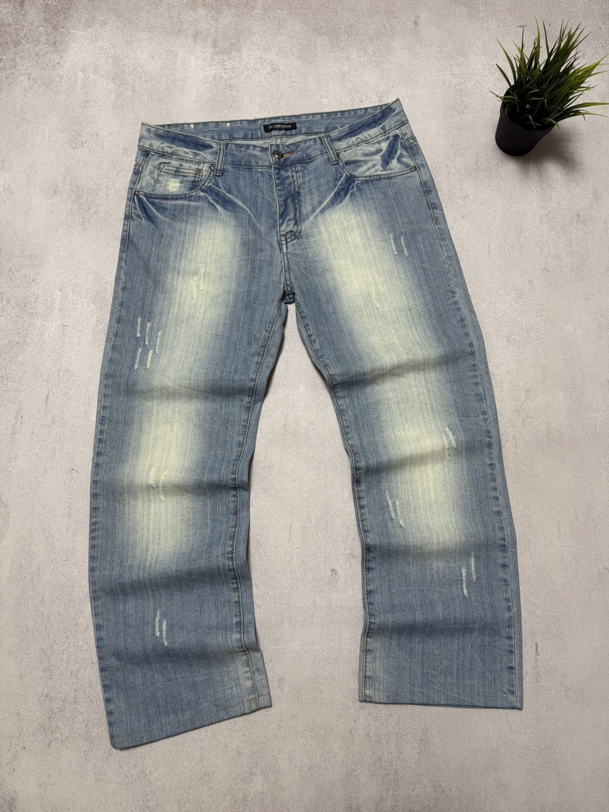 Japanese Brand Sick Vintage Baggy Jeans Japanese Distressed Wash Pants 90s Size US 36 / EU 52 - 1 Thumbnail