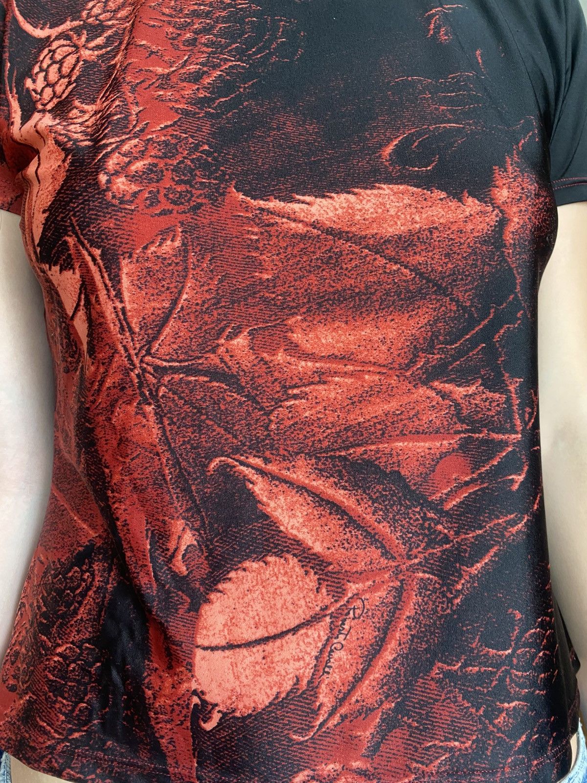 Roberto Cavalli Roberto Cavalli Mesh Top With Wild Berries & Thorns Graphic Size L / US 10 / IT 46 - 2 Thumbnail