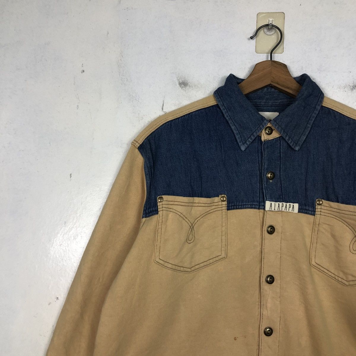 Japanese Brand 📌Vintage Button Chore Jacket Alapapa Issey Miyake Big Logo Size US M / EU 48-50 / 2 - 9 Thumbnail