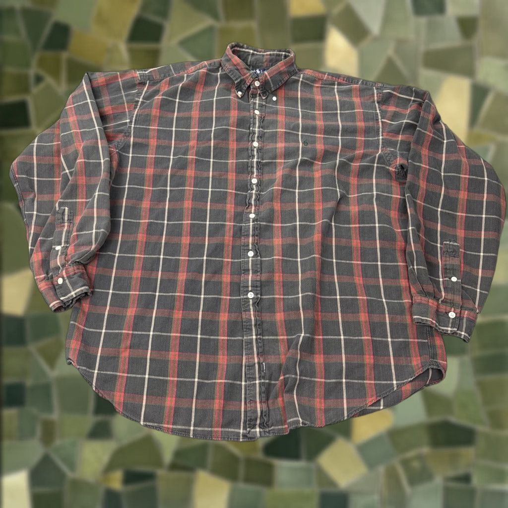Ralph Lauren Ralph Lauren Shirt Mens XL Gray Plaid Button-Down Long Sleeve Cotton Casual Size US XL / EU 56 / 4 - 1 Thumbnail