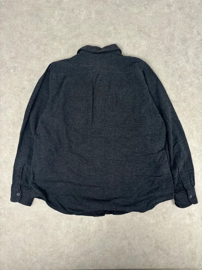 Armani 1990s Armani Dark Grey Minimalist Wool Blend Shirt Size US M / EU 48-50 / 2 - 5 Thumbnail