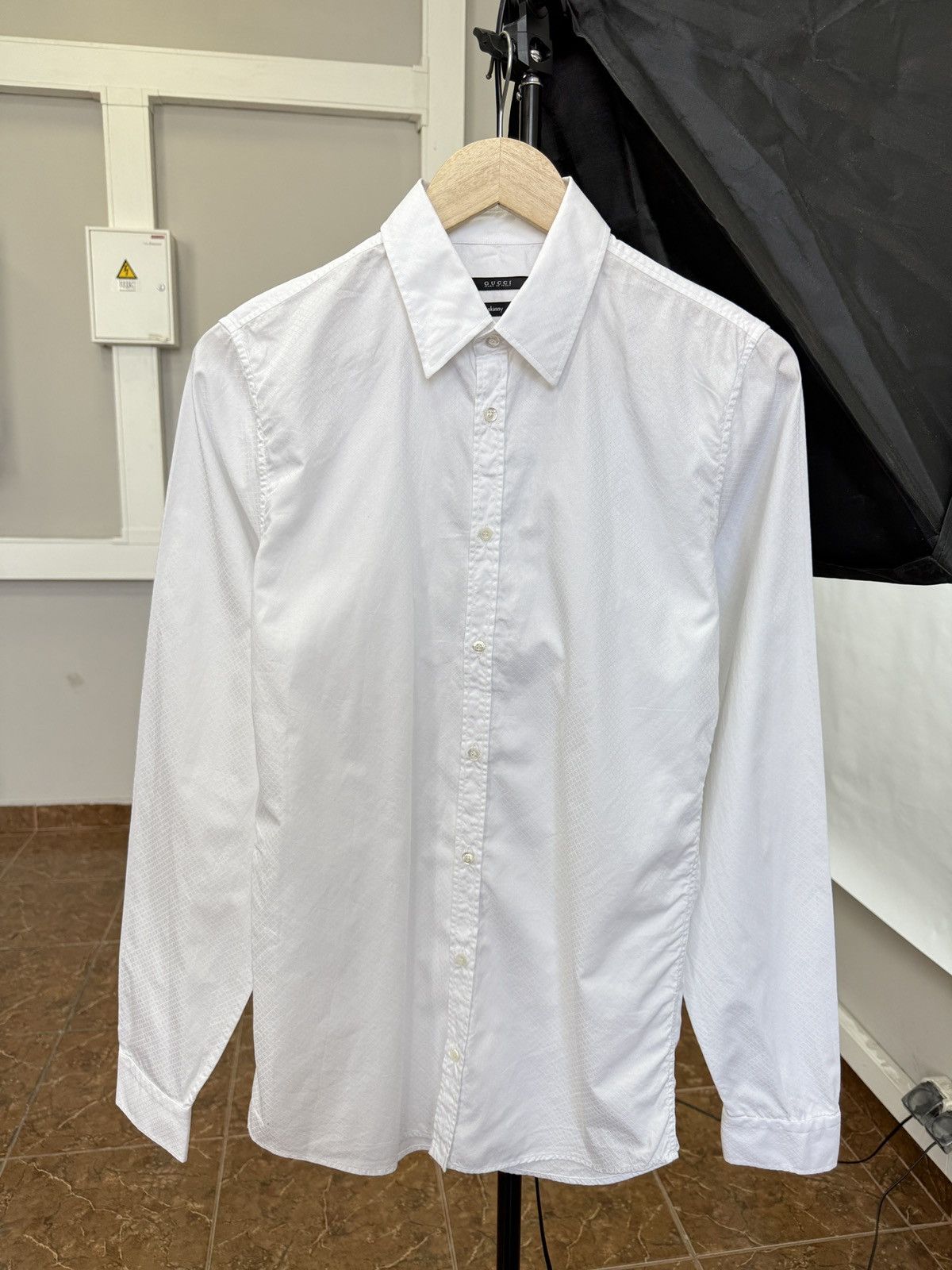 Gucci 🇮🇹 Gucci Classic Skinny Shirt Made in Italy Rare Retro Y2K Size US S / EU 44-46 / 1 - 1 Thumbnail