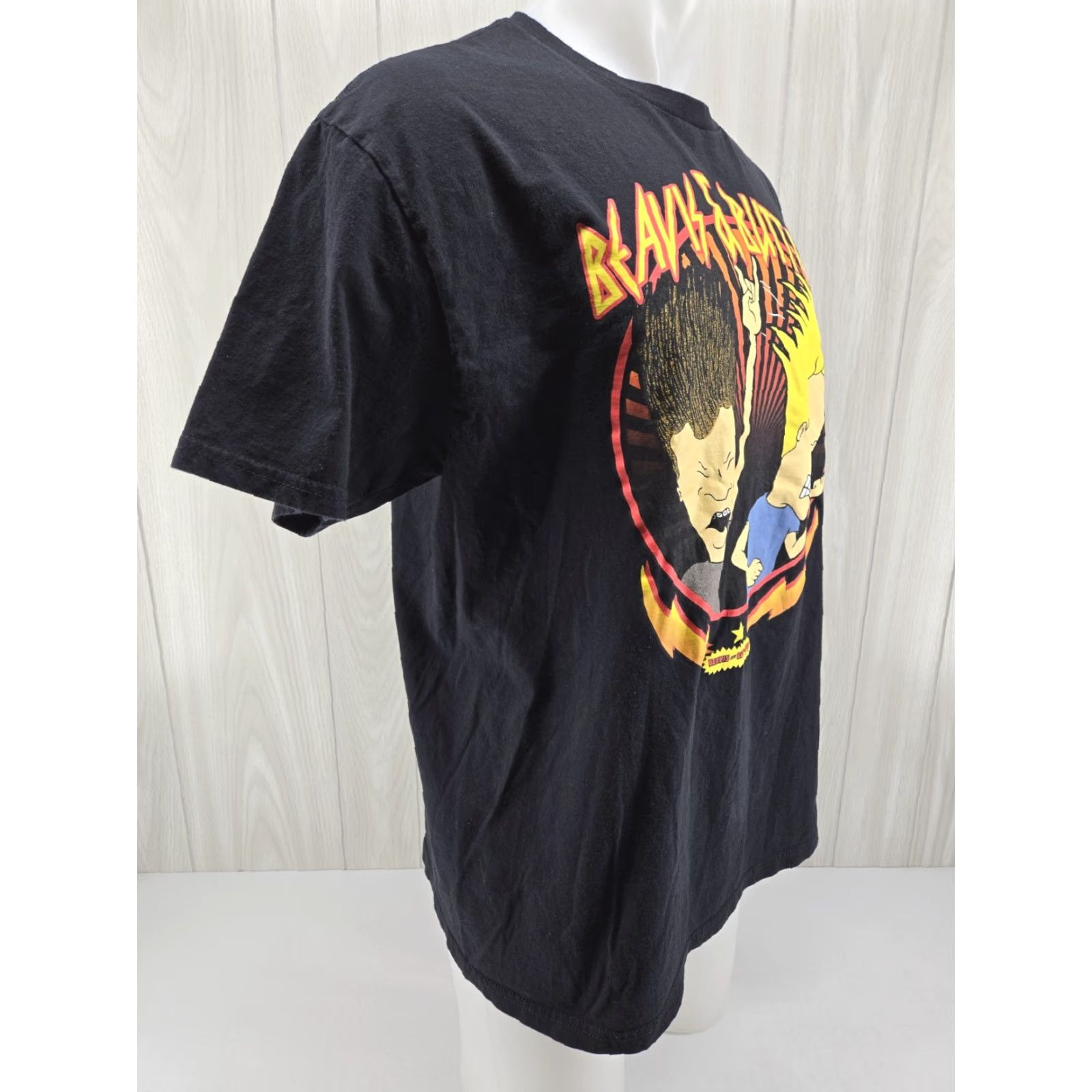 Vintage Beavis and Butt-Head T-Shirt Men XL Black Cotton Short Sleeves Crew Neck Size US XL / EU 56 / 4 - 6 Thumbnail