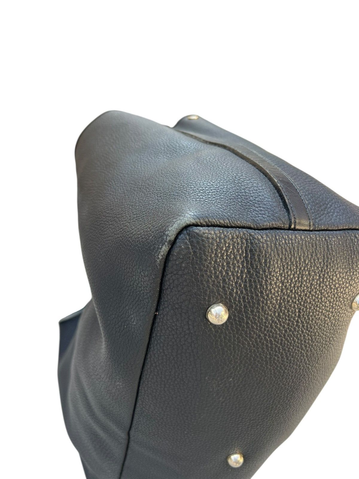 Leather Furbo Design Japan Patina Black Leather Huge Tote Bag Size ONE SIZE - 16 Thumbnail