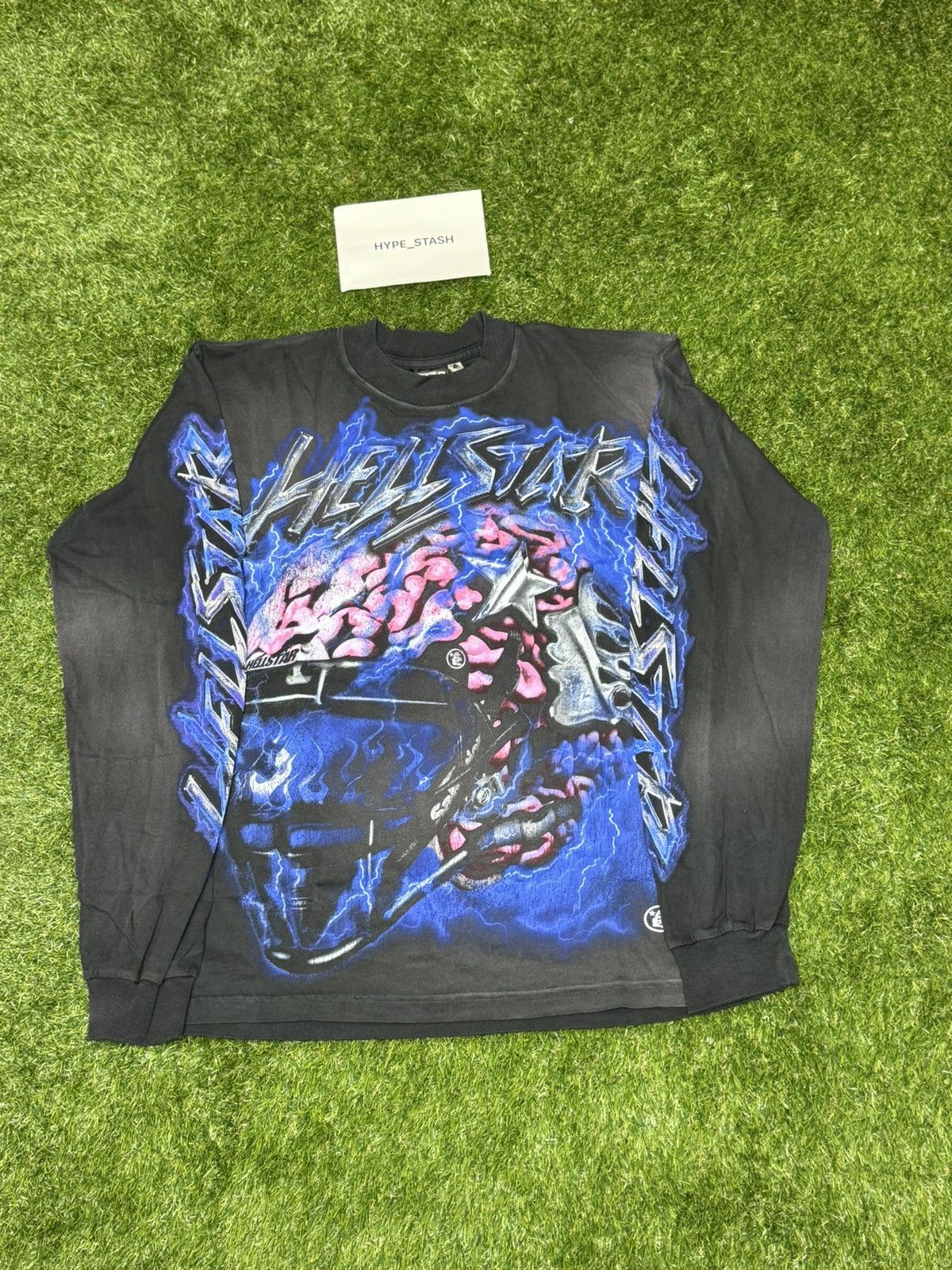 image of Hellstar Powered By The Stars Longsleeve in Black, Men's (Size 2XL)