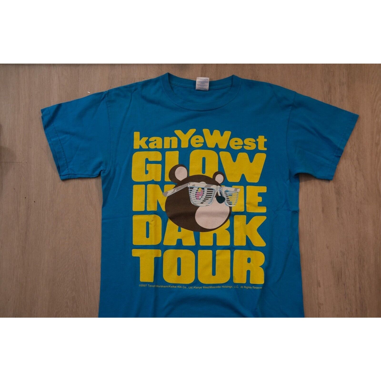 Gildan Vintage 2007 GILDAN Kanye West Glow in the Dark Tour T-Shirt Size US M / EU 48-50 / 2 - 1 Thumbnail