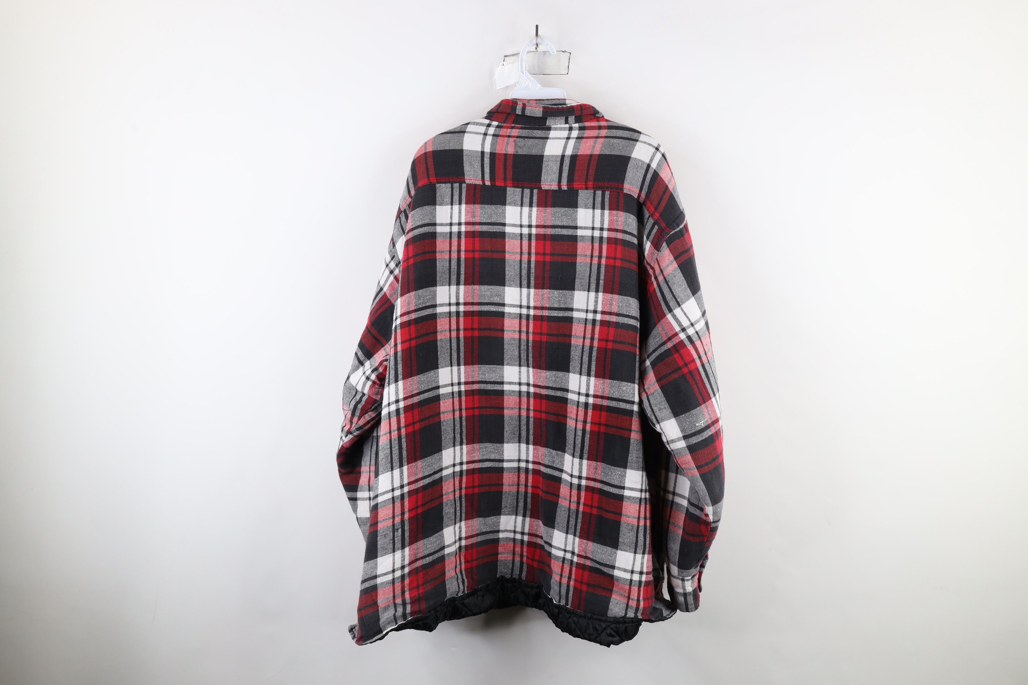 Vintage Vintage 90s Streetwear Quilted Flannel Button Shirt Jacket Size US XXL / EU 58 / 5 - 14 Thumbnail