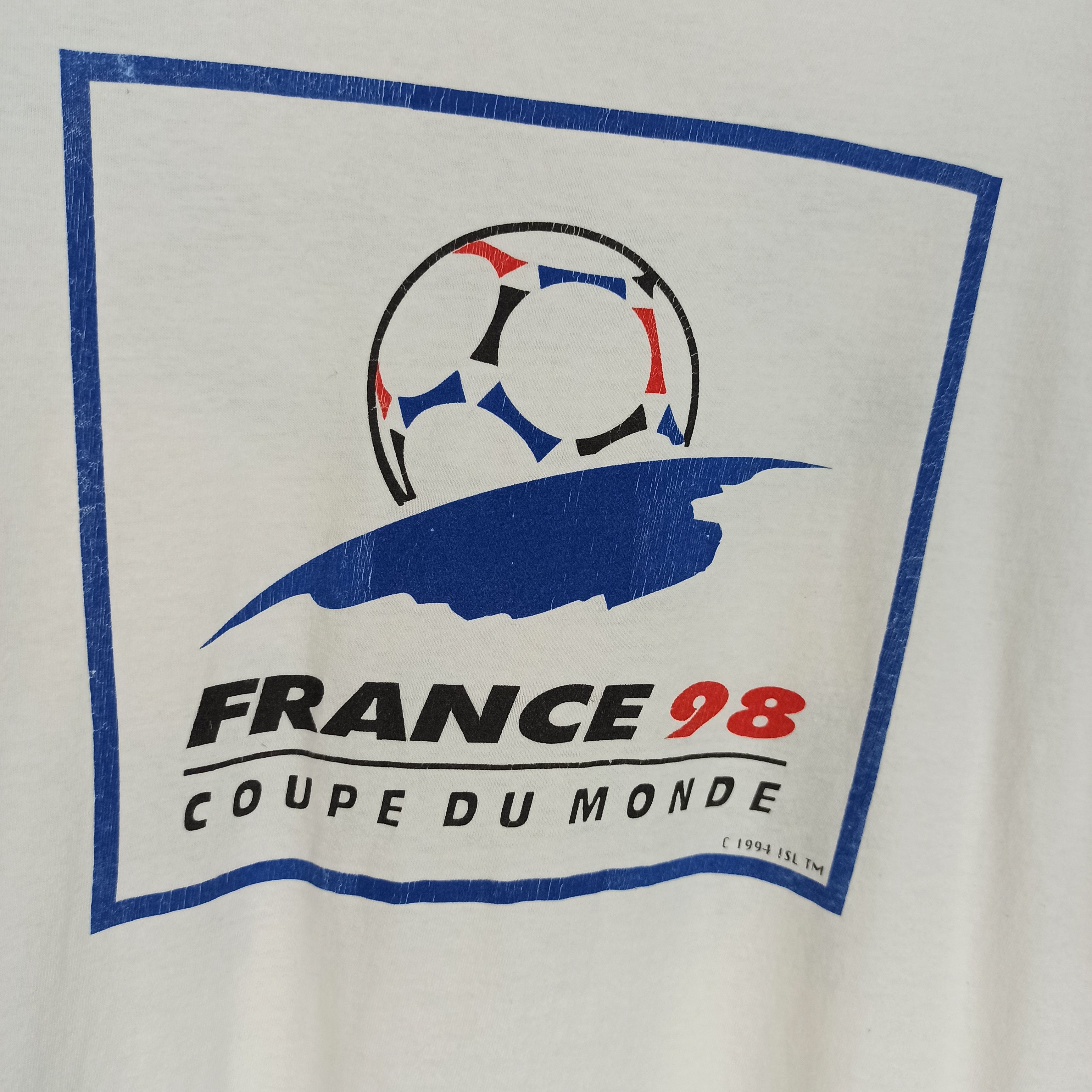 Lotto Sport Vintage FIFA World Cup France 98 Promo T-shirt Lotto Soccer Size US L / EU 52-54 / 3 - 3 Thumbnail