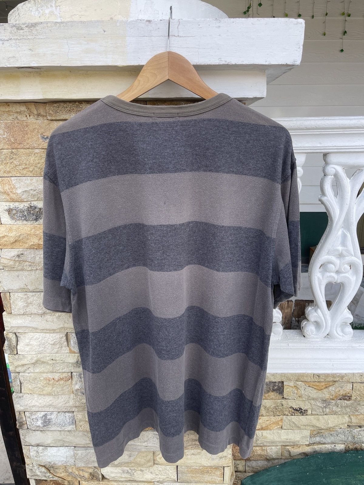 Stussy Rarest🔥Vtg90s STUSSY Striped Pocket Single Stitch Tee Size US L / EU 52-54 / 3 - 3 Thumbnail