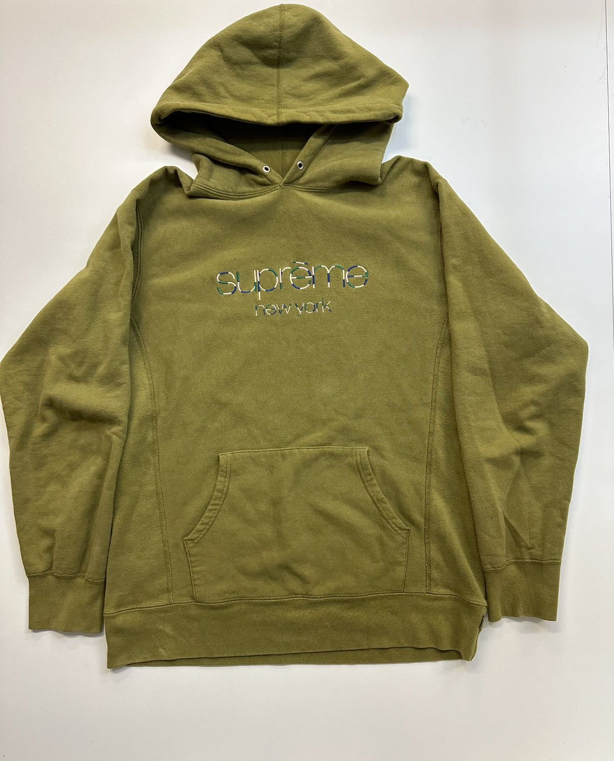 New York Supreme Vintage Supreme New York Sage Hoodie Grailed