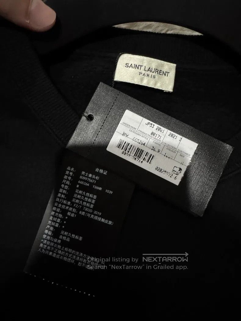 Saint Laurent Paris Saint Laurent Paris Black and Gold Logo Sweatshirt Size US M / EU 48-50 / 2 - 4 Thumbnail