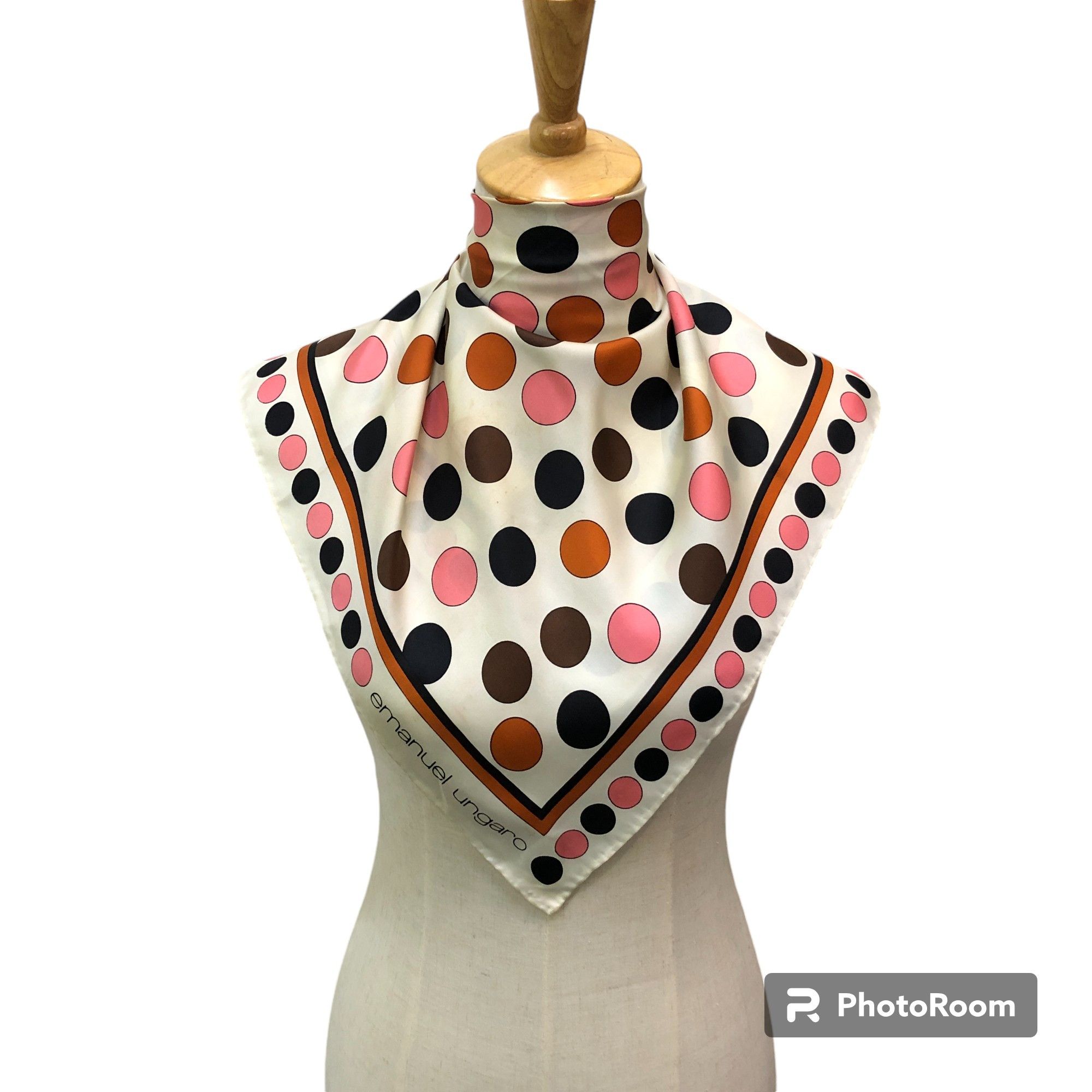 Emanuel Ungaro Emanuel Ungaro Polka Dots Silk Scarf M1406 Size ONE SIZE - 1 Thumbnail