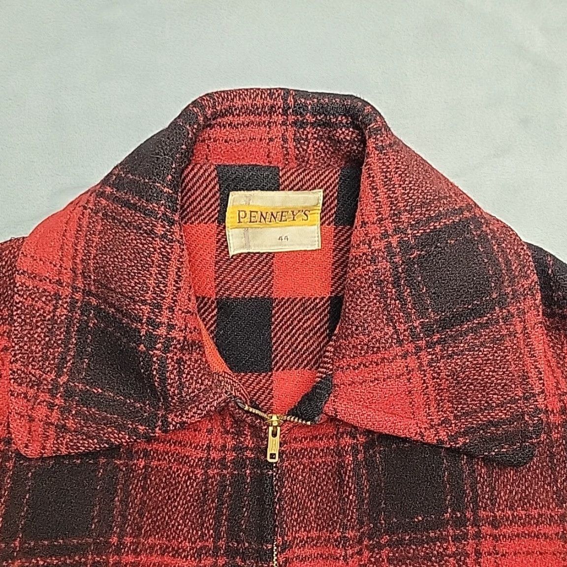 Vintage VINTAGE Penney's Jacket Men XL Red Buffalo Plaid Wool Mackinaw Made in USA Work Hunt Jacket Size US XL / EU 56 / 4 - 3 Thumbnail