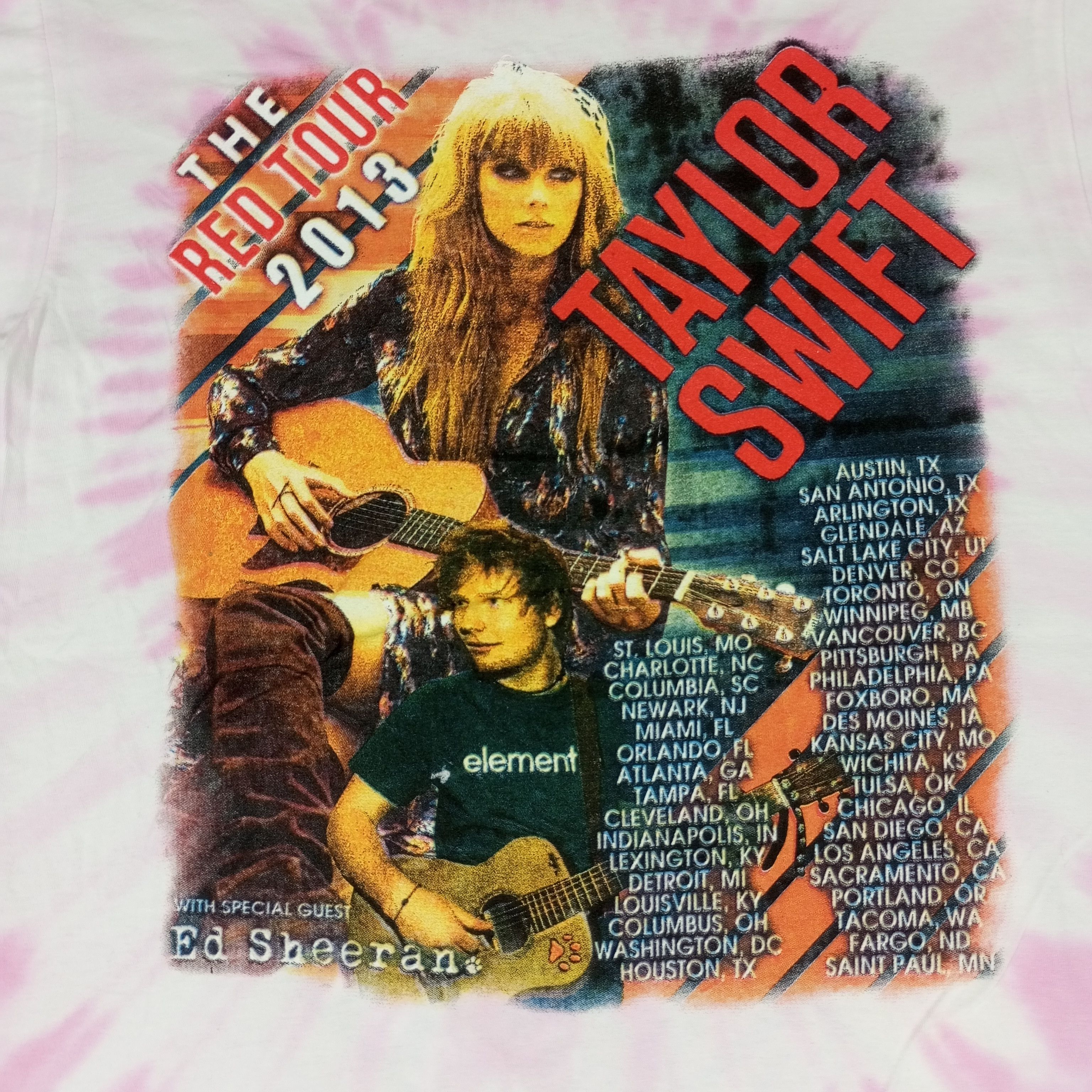Band Tees Taylor Swift Ed Sheeran The Red Tour Tshirt Phototees Size US M / EU 48-50 / 2 - 4 Thumbnail