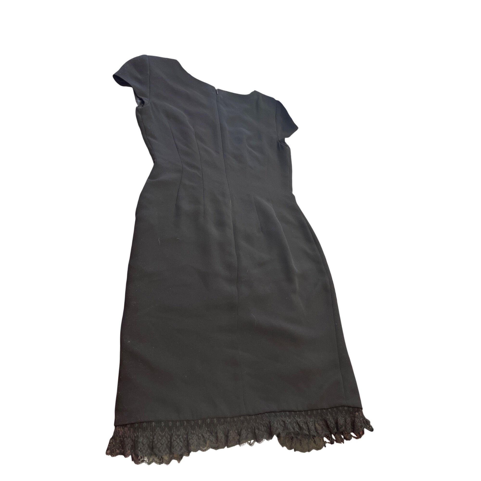MAGGY LONDON Maggy London Petites wms black laced hem slip on dress sz 8 Size M / US 6-8 / IT 42-44 - 10 Thumbnail