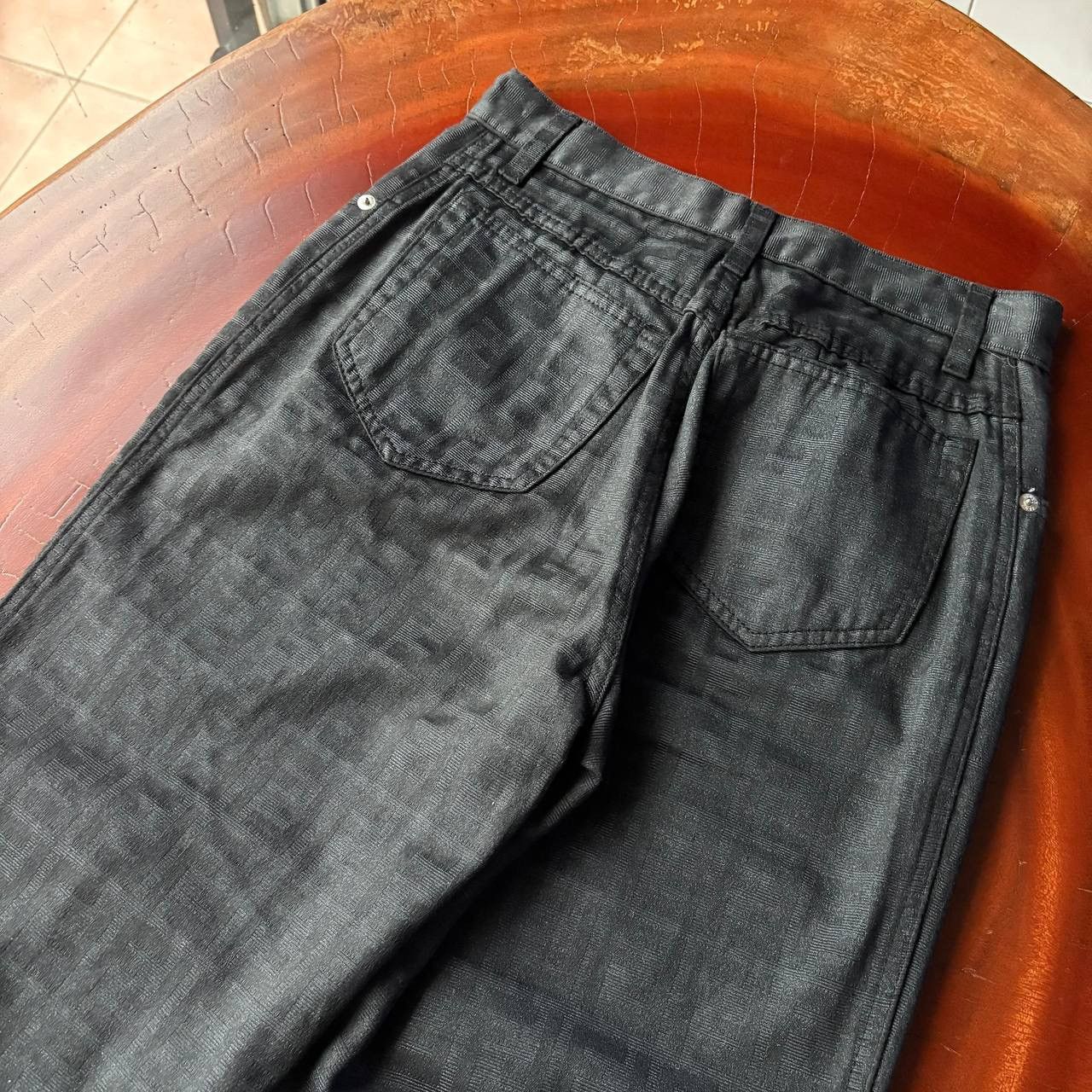 Fendi Vintage Fendi Zucca Dark Grey Monogram Jeans Pants Size US 27 - 8 Thumbnail
