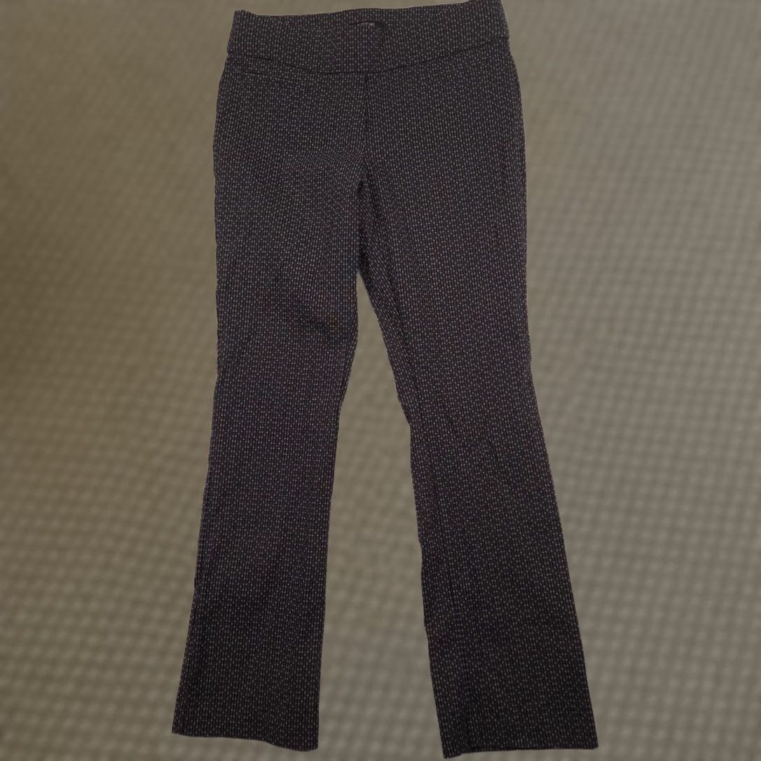 Apt. 9 APT 9 Dress Pants Womens 14 Black Geometric Ponte Pull On Straight Leg Stretch Size 36" / US 14 / IT 50 - 1 Thumbnail